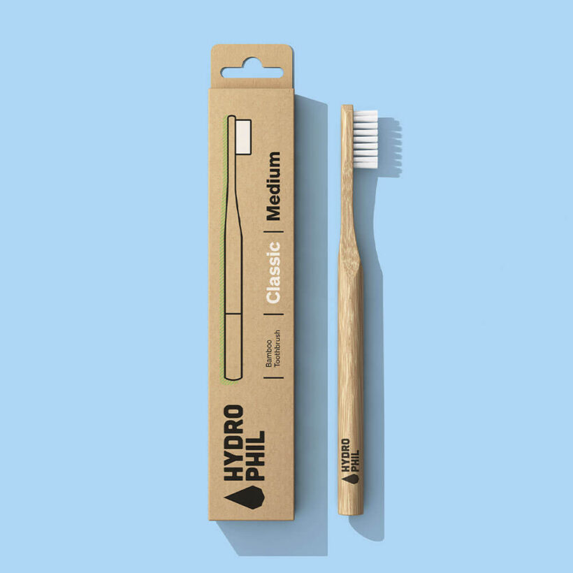 Escova de Dentes de Bambu Hydrophil - Classic Média (Natural)