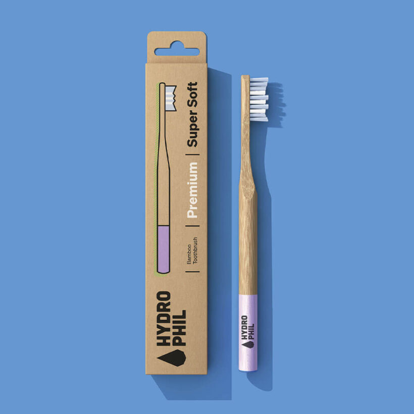 Escova de Dentes de Bambu Hydrophil - Premium Extra Suave (Lilás)