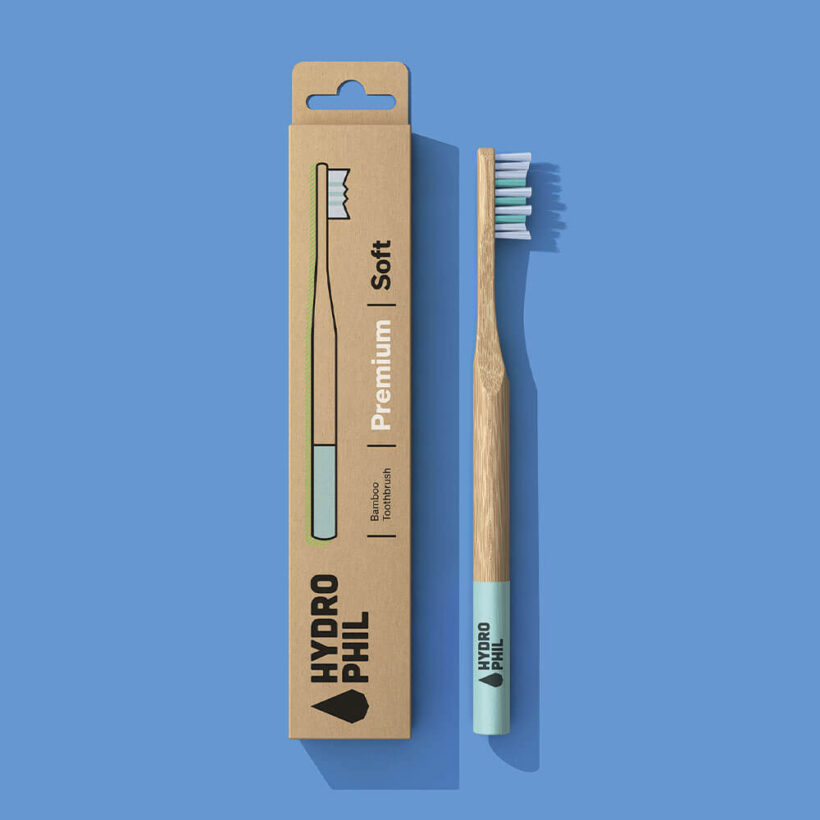 Escova de Dentes de Bambu Hydrophil - Premium Suave (Mar das Caraíbas)