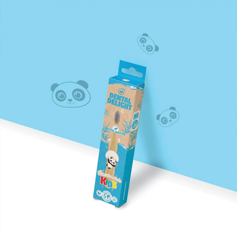 Escova de Dentes Bamboolino Kids Azul Dental Delight - Image 2