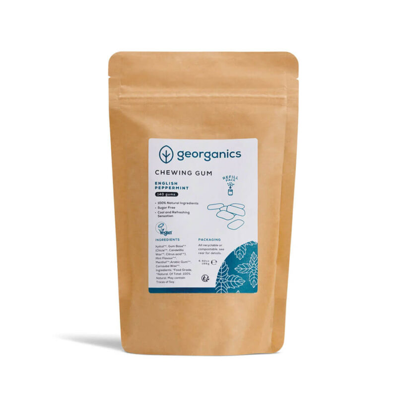 Pastilha Elástica Georganics - Hortelã-Pimenta Inglesa - 140 Pastilhas