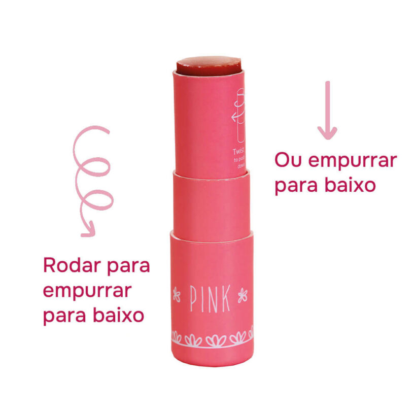 Bálsamo Labial Brilhante com Colagénio - Rosa - Image 3
