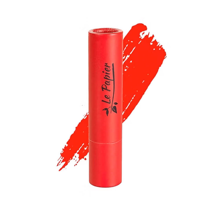 Batom Natural Vegano com Cor em Tubo de Papel Le Papier (Classy Red - 03)
