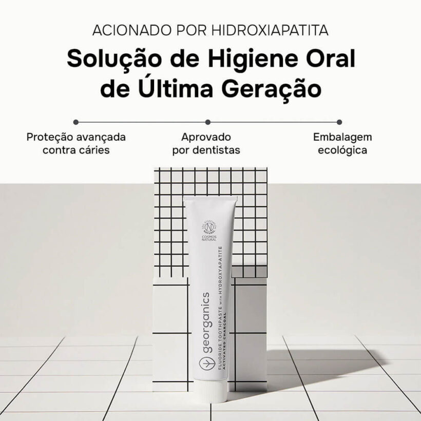 Pasta de Dentes Georganics com Hidroxiapatita e Flúor - Carvão Ativado - Image 2