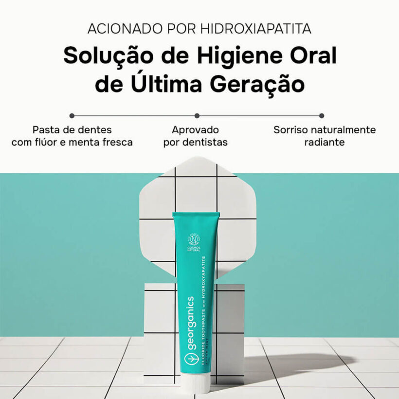 Pasta de Dentes Georganics com Hidroxiapatita e Flúor - Menta Fresca - Image 2